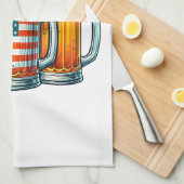 Iers Bier Ierland St. Patrick's Dag Drankfeest Theedoek (Quarter Fold)