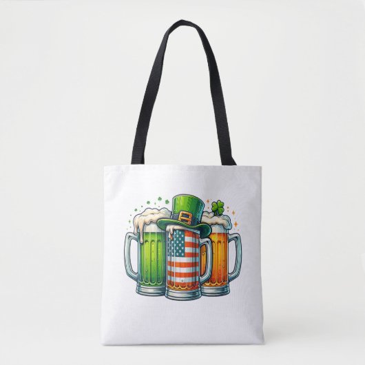 Iers Bier Ierland St. Patrick's Dag Drankfeest Tote Bag (Voorkant)