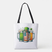 Iers Bier Ierland St. Patrick's Dag Drankfeest Tote Bag (Achterkant)