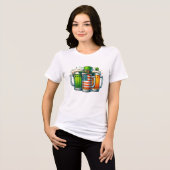 Iers Bier Ierland St. Patrick's Dag Drankfeest Tri-Blend Shirt (Voorkant volledig)