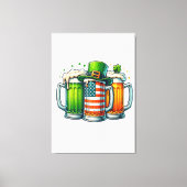 Iers Bier Ierland St Patricks Dag Drankfeestje Canvas Afdruk (Voorkant)