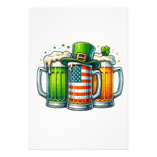 Iers Bier Ierland St. Patricks Dag Drankfeestje Foto Afdruk