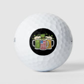Iers Bier Ierland USA Amerikaanse Vlag St Patrick' Golfballen (Voorkant)