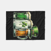 Iers Bier Ierland Vlag St. Patrick's Dag Fleece Deken (Voorkant (Horizontaal))