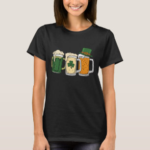 Iers Bier Ierland Vlag St. Patrick's Dag Klaver T-shirt