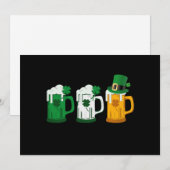 Iers Bier Ierland Vlag St. Patrick's Dag Leprechau Feestdagenkaart (Voorkant / Achterkant)
