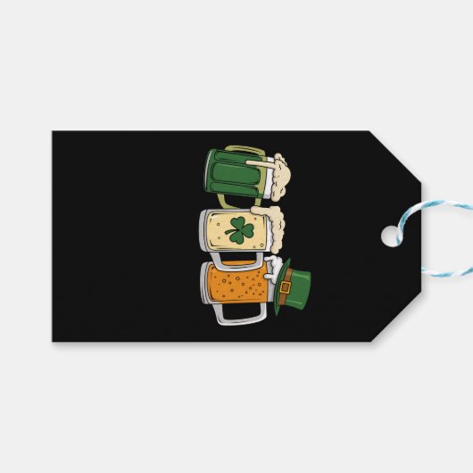 Iers Bier Ierland Vlag St. Patrick's Dag Shamrock Cadeaulabel (Voorkant (Horizontaal))