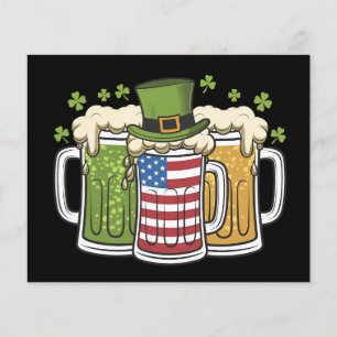 Iers Bier Ierland VS Amerikaanse Vlag St. Patrick'