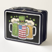 Iers Bier Ierland VS Amerikaanse Vlag St. Patrick' (Voorkant)