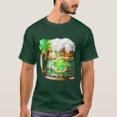 Iers bier schepjes Sláinte shamrock klaver Eire T-shirt (Voorkant)