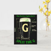 Iers bier split de g shamrock st patrick's dag kaart (Gele Bloem)