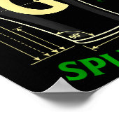 Iers bier split de g shamrock st patrick's dag poster (Hoek)