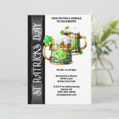 Iers bier tankard shamrock klaver St. Patrick's Kaart (Staand voorkant)