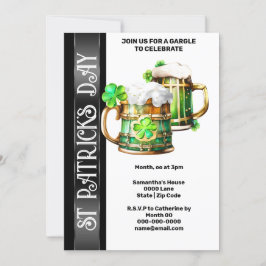 Iers bier tankard shamrock klaver St. Patrick's Kaart