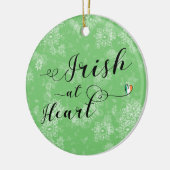 Iers bij hart, kerstboom Ornament, Ierland Keramisch Ornament (Links)