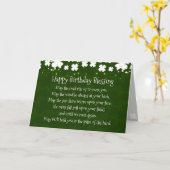 Iers Birthday Blessing Inspirerend Kaart (Gele Bloem)