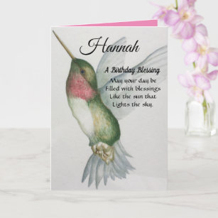 Iers Blessing Birthday  Hummingbird Wings Kaart