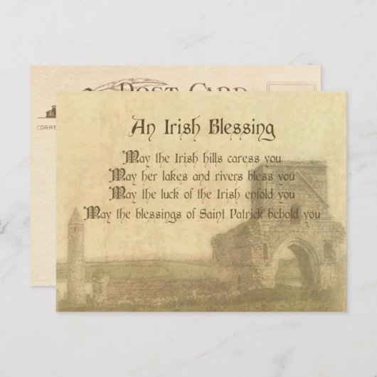  Iers Blessing Briefkaart (Voorkant / Achterkant)