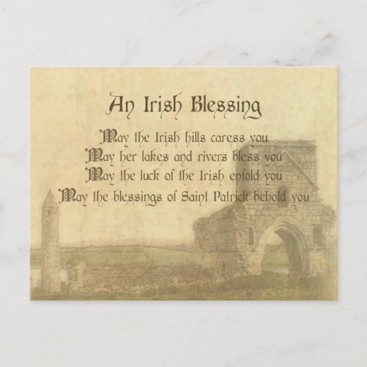Iers Blessing Briefkaart (Voorkant)