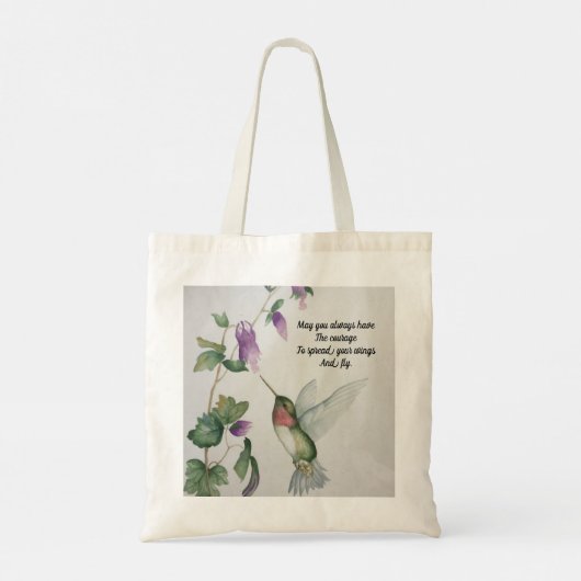 Iers Blessing Hummingbird Garden Inspirerend Tote Bag (Achterkant)