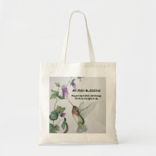 Iers Blessing Hummingbird Garden Inspirerend Tote Bag