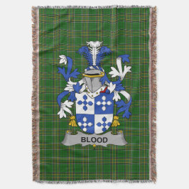 Iers Bloed Wapen van Familie Crest Ierland Deken