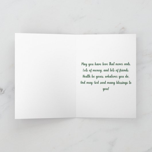 Iers bloedverslaafd Claddagh Heart  huwelijk Kaart (Binnen)