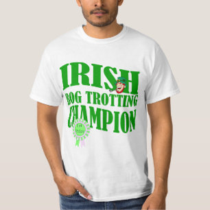 Iers bog trotting champion, St Patrick's day T-shirt