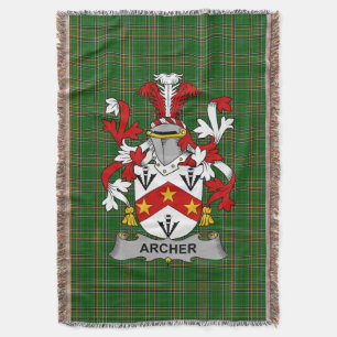 Iers boogschutter Wapen Coat of Arms Familie Crest Deken