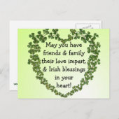 iers briefkaart van zegeningen (Voorkant / Achterkant)