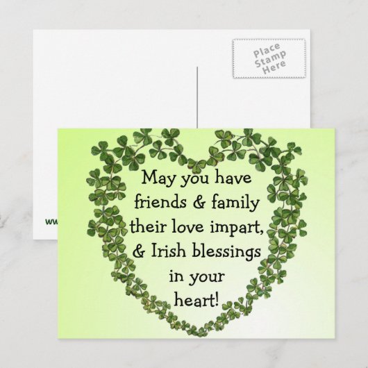 iers briefkaart van zegeningen (Voorkant / Achterkant)