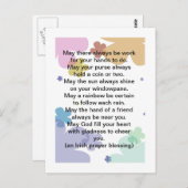 Iers Briefkaart voor gebeden (Voorkant / Achterkant)