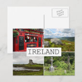 Iers briefkaart voor landschapsondergrond (Voorkant / Achterkant)