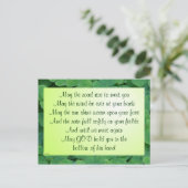 Iers briefkaart voor zegen (Staand voorkant)