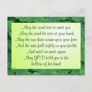 Iers briefkaart voor zegen