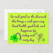 Iers briefkaart voor zegen (Voorkant / Achterkant)