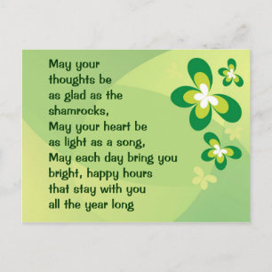 Iers briefkaart voor zegen