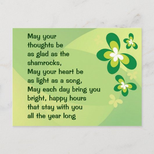 Iers briefkaart voor zegen (Voorkant)