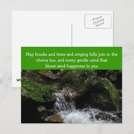 Iers briefkaart voor zegen (Voorkant / Achterkant)