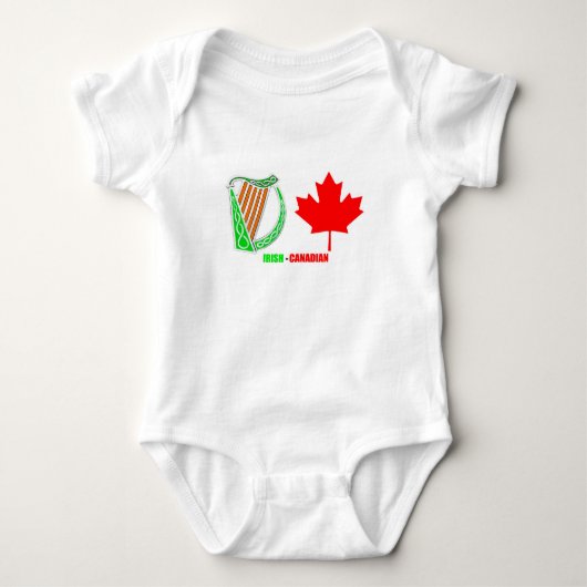Iers-Canadees afbeelding Baby-Jersey-Bodysuit-wit Romper (Voorkant)