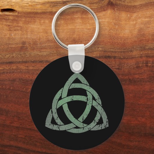 Iers Celtic Knot Triquetra Christelijk symbool Sleutelhanger (Voorkant)