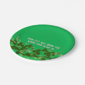 Iers citaat met shamrocks papieren bordje (Gekanteld)
