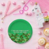 Iers citaat met shamrocks papieren bordje (Feest)