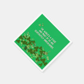 Iers citaat met shamrocks servet (Hoek)