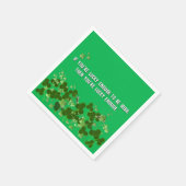 Iers citaat met shamrocks servet (Hoek)