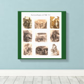 Iers collectie van het afbeelding van hongersnood  canvas afdruk (Insitu (Houten vloer))