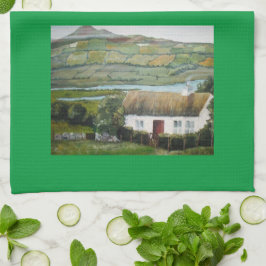 Iers Cottage Landschap Theedoek