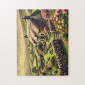 Iers Cottage Puzzel, Klassiek Landschap Scene Legpuzzel (Verticaal)