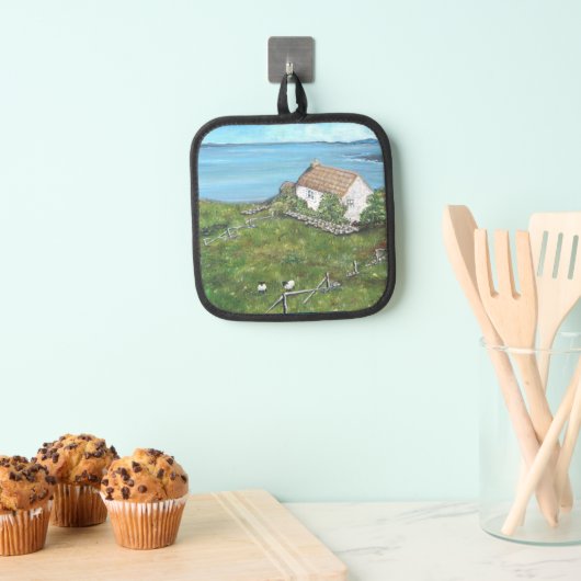 Iers, Cottage, Schapen, Ierland Pannenlap (Insitu(Ophanging))