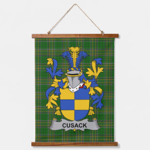 Iers Cusack Wapenschild Familie Crest Hangend Wandkleed